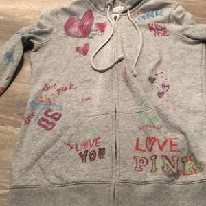 VS PINK RARE DOODLE HOODIE